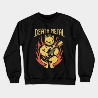 Death Metal Satanic Baphomet Cat Crewneck Sweatshirt